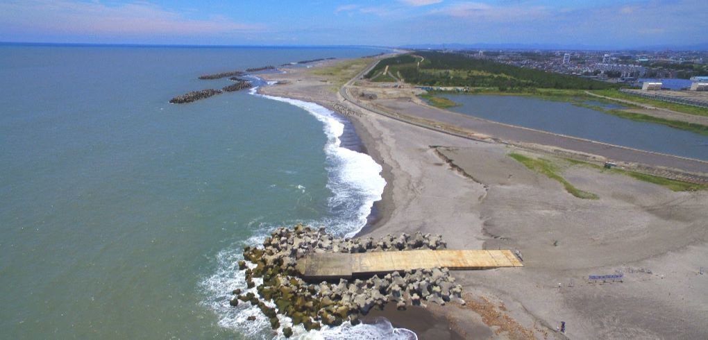五島海岸上空